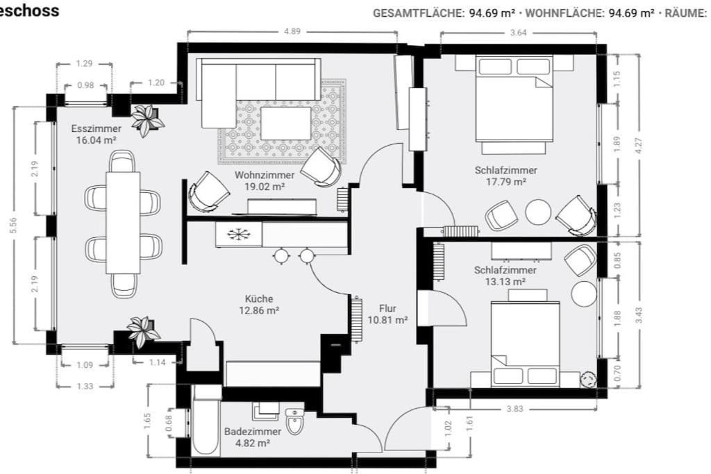 Urban & Chic: 2Bdr, Parkplatz Leilighet Witten Eksteriør bilde